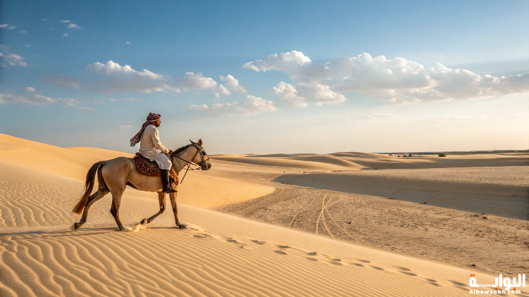 حلم ركوب الخيل في الصحراء