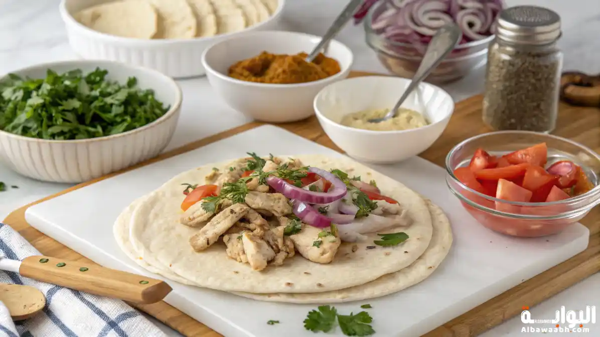 شاورما دجاج بالبيت