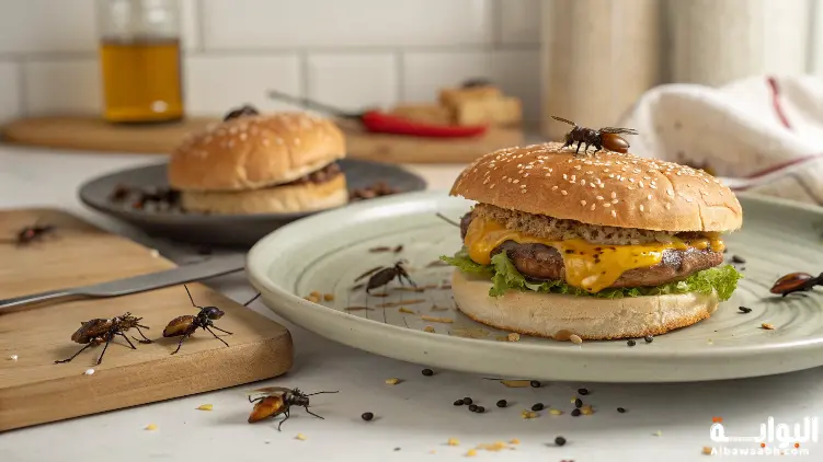 حلم وجود حشرات في الطعام