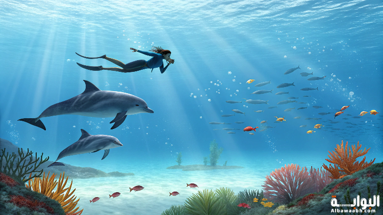 حلم السباحة مع الدلافين