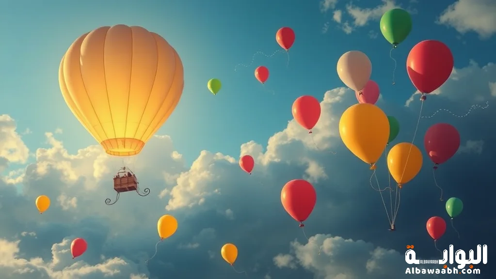 حلم السير في شارع مليء بالبالونات