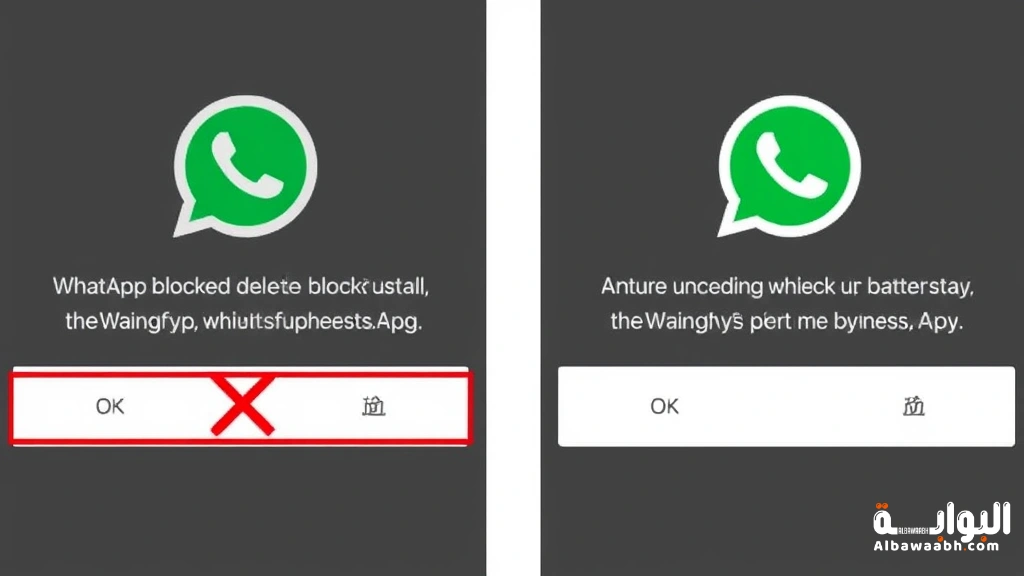 الفرق بين البلوك والحذف في الواتس اب