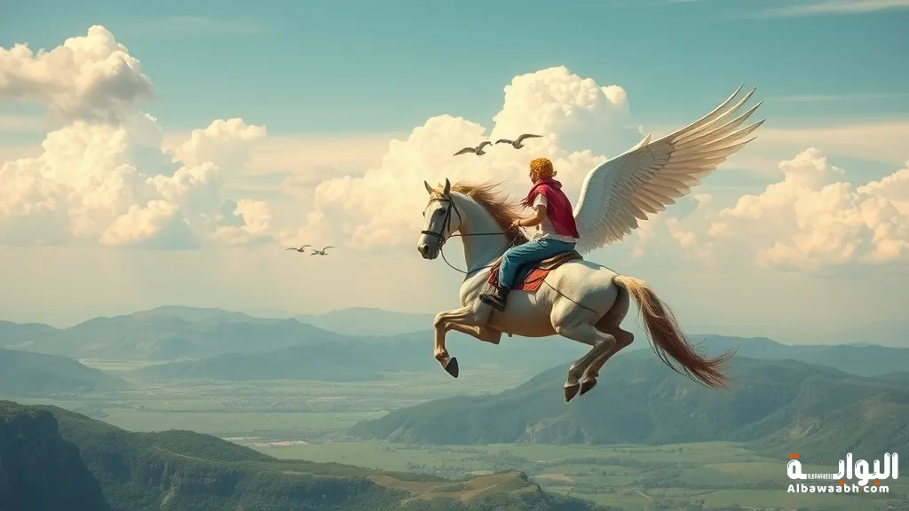 حلم ركوب حصان طائر