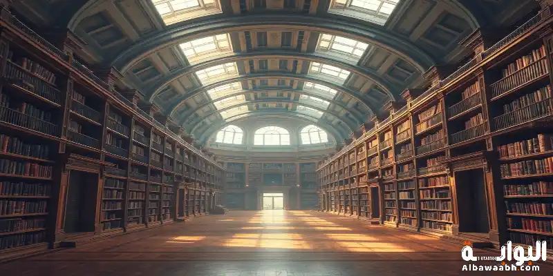 حلم دخول مكتبة ضخمة