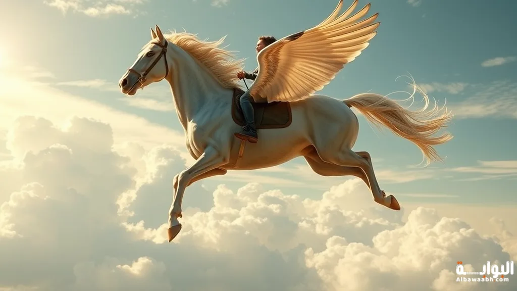 حلم ركوب حصان طائر