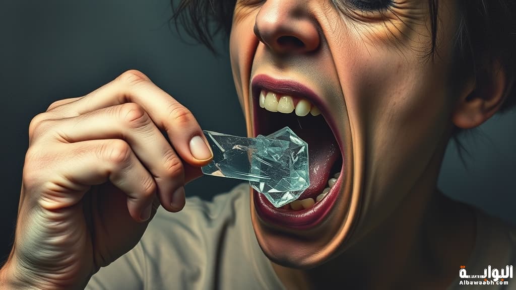 حلم أكل الزجاج