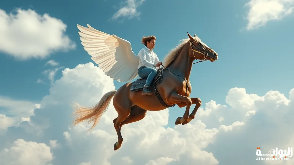 حلم ركوب حصان طائر
