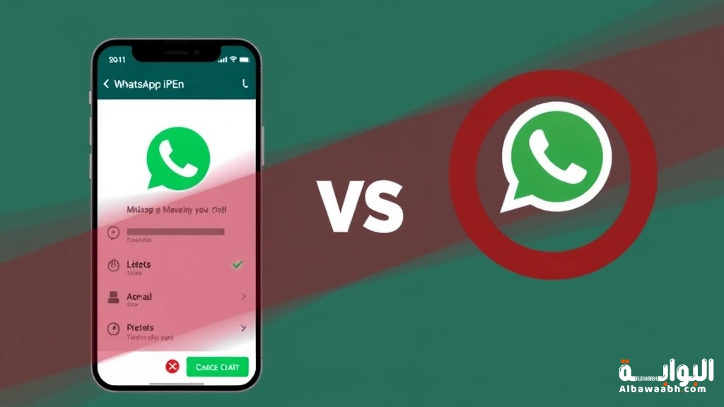 الفرق بين البلوك والحذف في الواتس اب