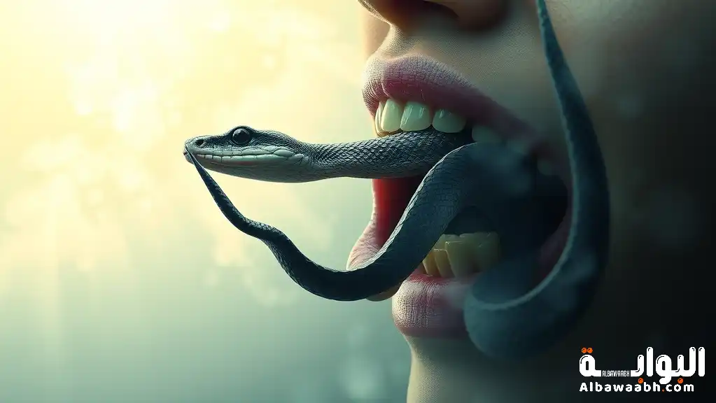 تفسير حلم ثعبان يخرج من فم إنسان