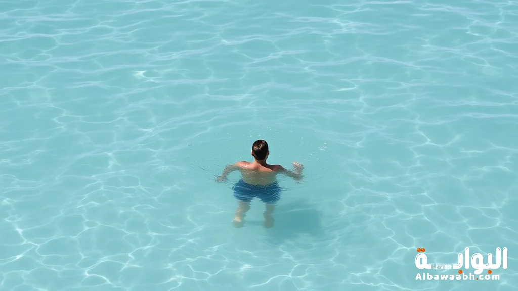 رؤية البحر الهادئ الأزرق