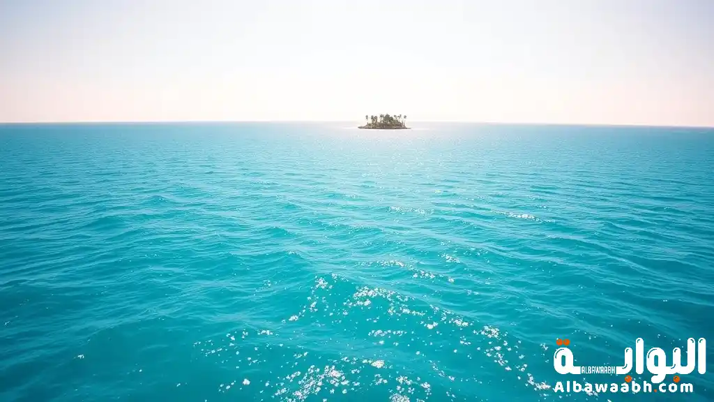 رؤية البحر الهادئ الأزرق