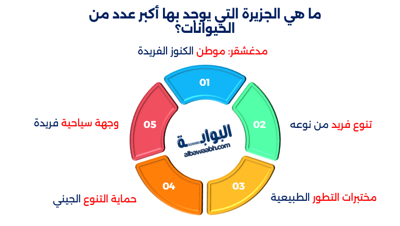 جزر مليئة بالحيوانات النادرة