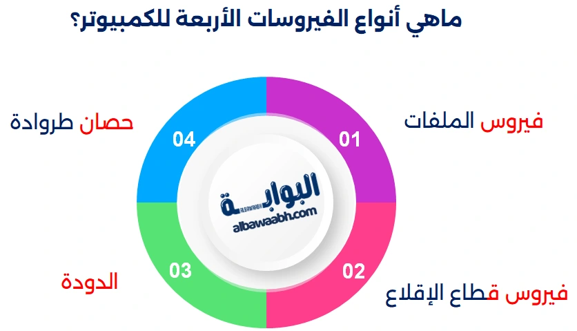 أنواع الفيروسات في الحاسوب