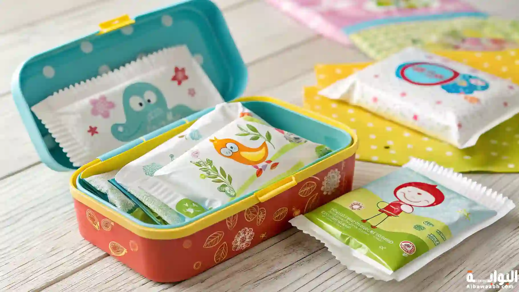 مناديل مبللة للأطفال