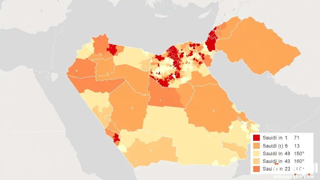 التوزيع السكاني في السعودية