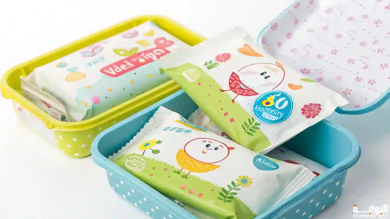 مناديل مبللة للأطفال