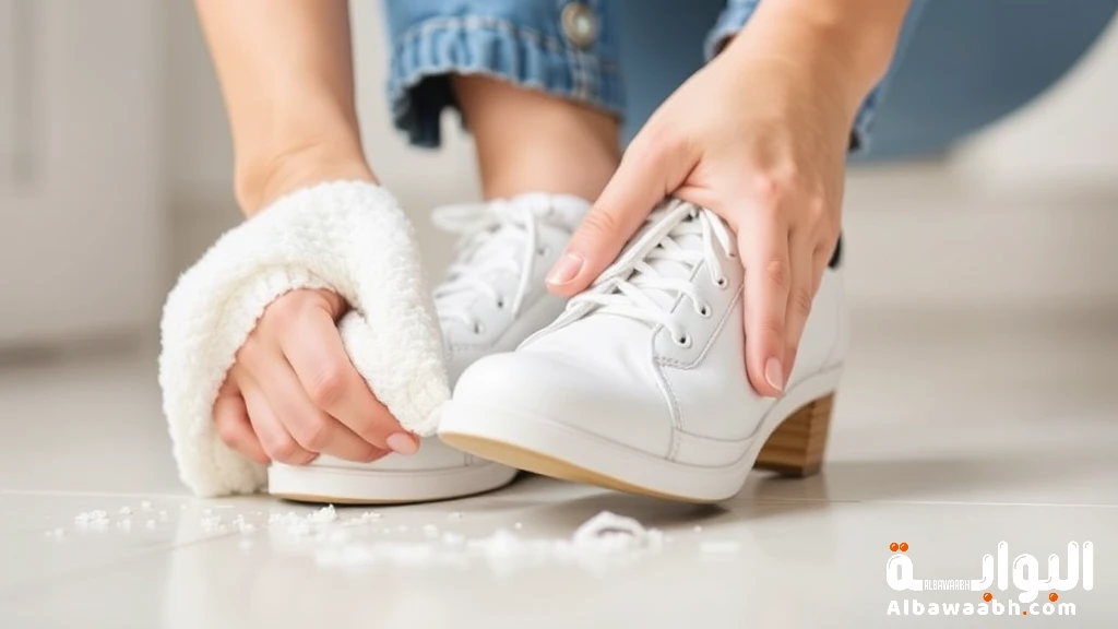 تنظيف الأحذية البيضاء بطرق سهلة