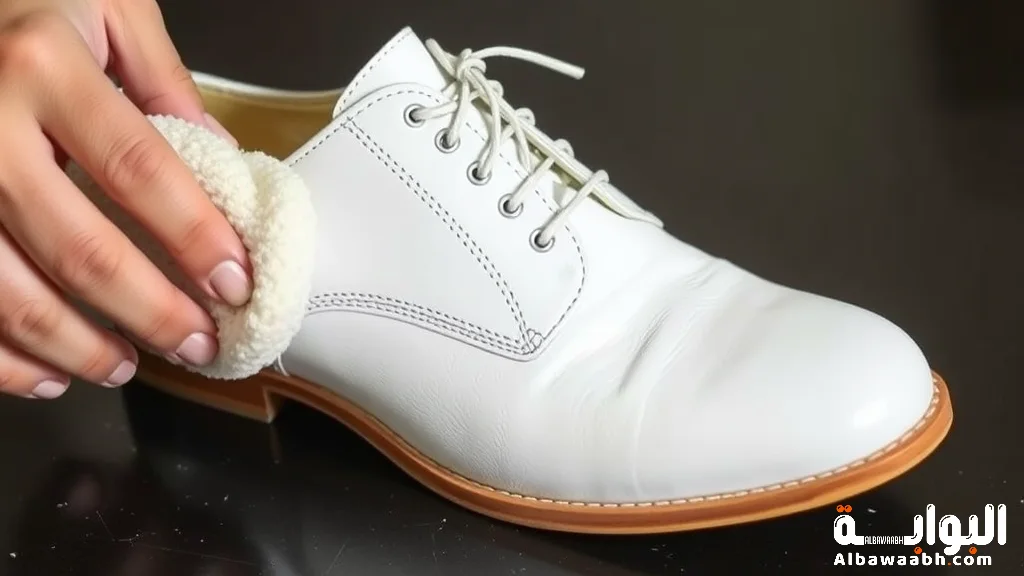 تنظيف الأحذية البيضاء