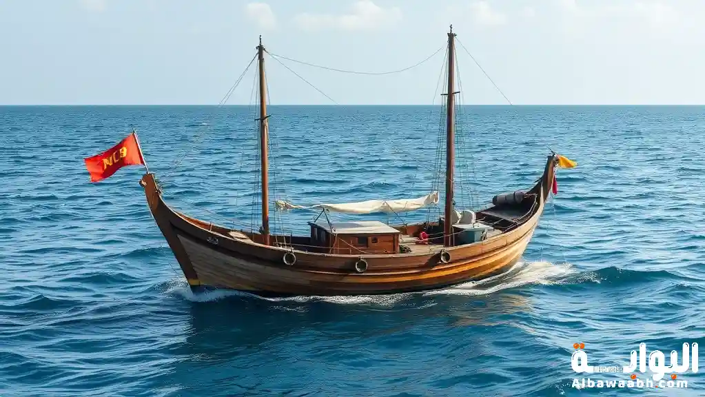 حلم ركوب قارب خشبي