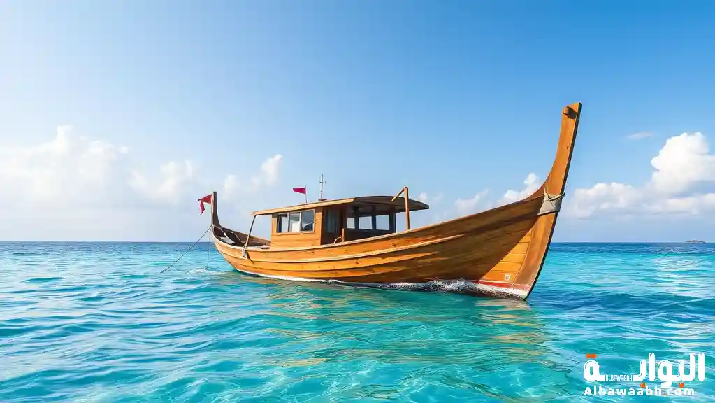 حلم ركوب قارب خشبي