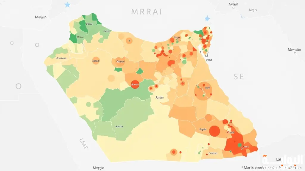 التوزيع السكاني في السعودية