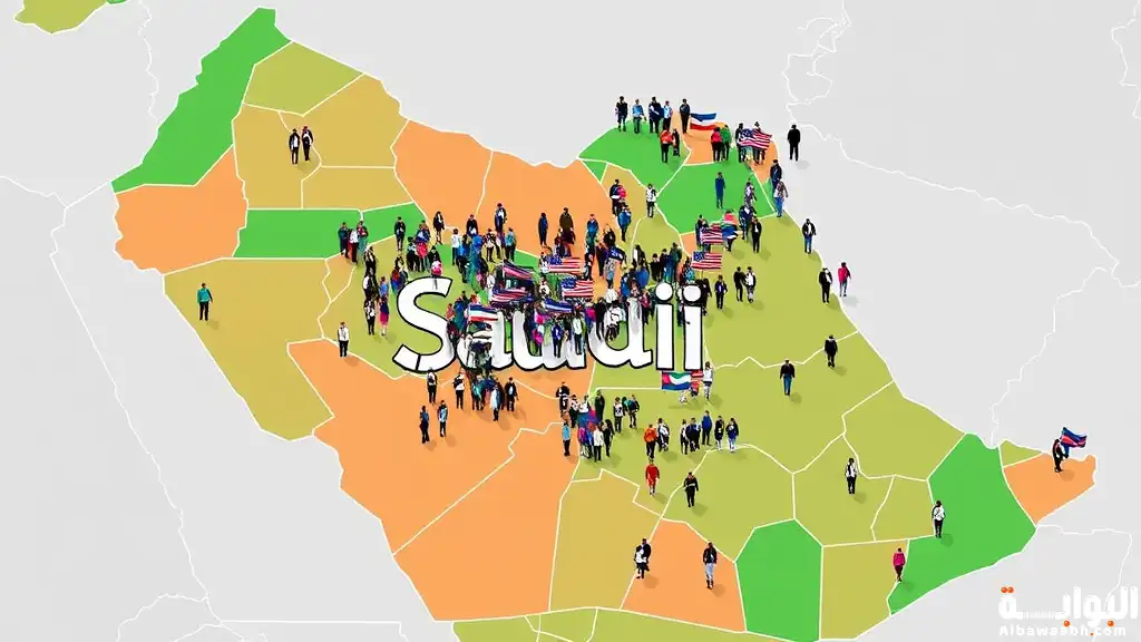 التوزيع السكاني في السعودية