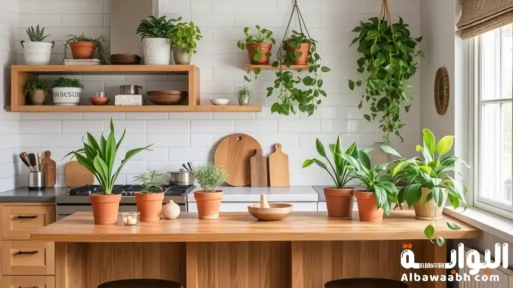 أفكار لتزيين المطبخ بالنباتات