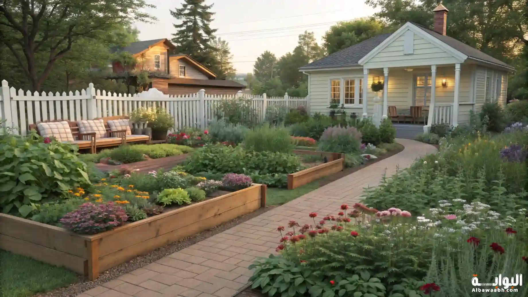 زراعة النباتات في حديقة المنزل