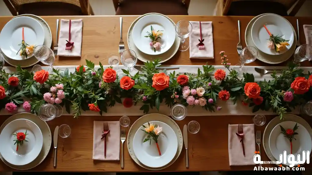تزيين طاولة الطعام