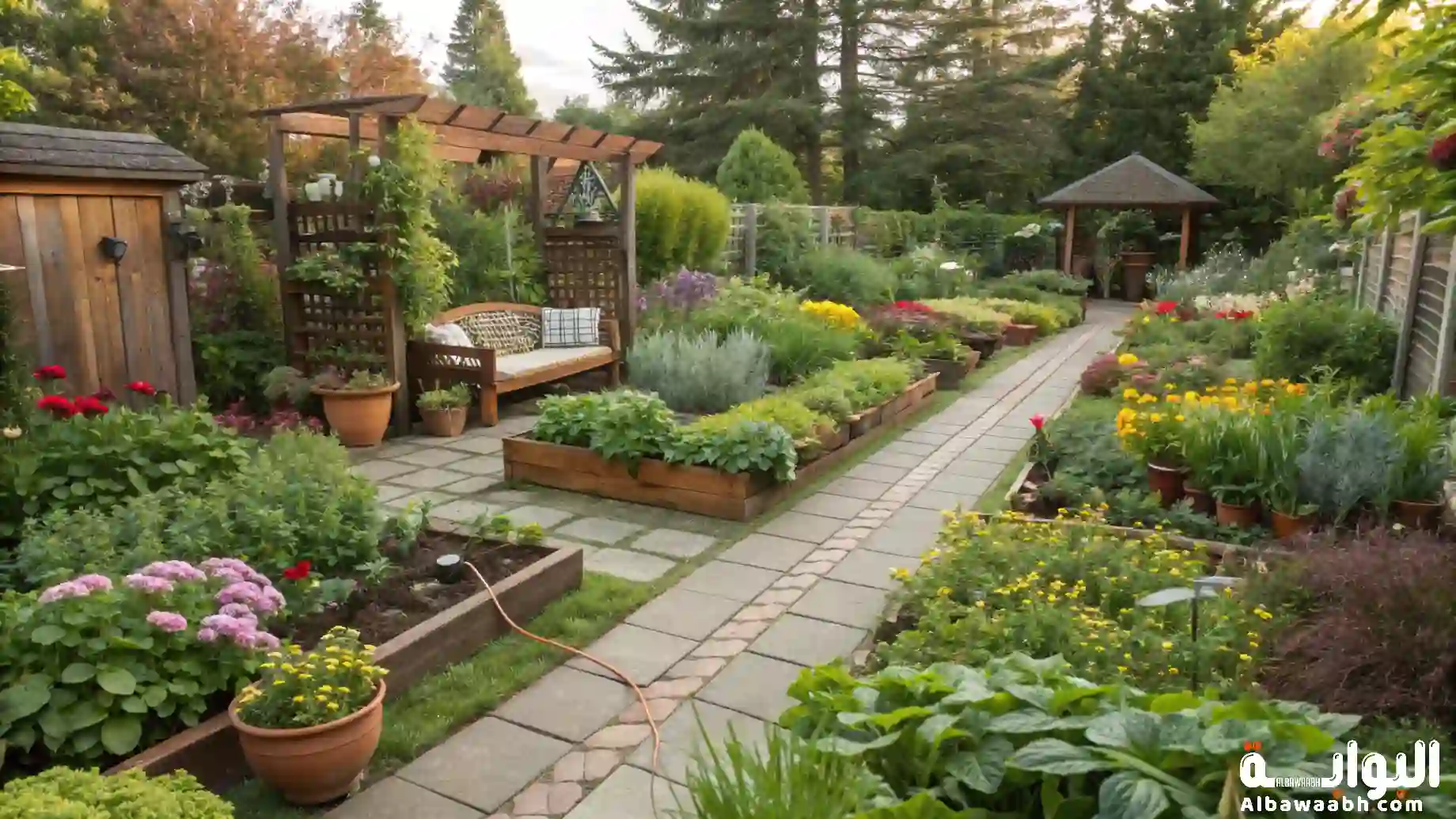 زراعة النباتات في حديقة المنزل