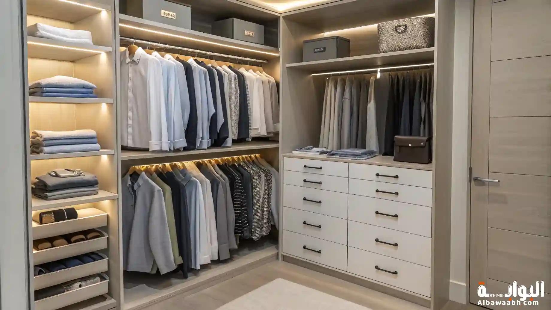 تخزين الملابس بشكل أنيق