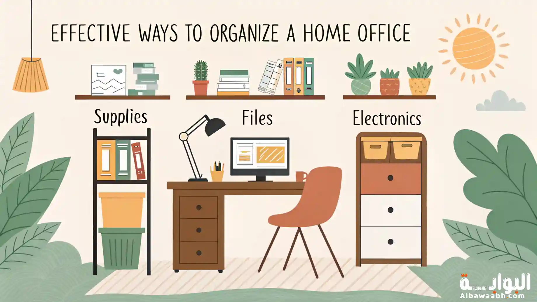 تنظيم مكتب المنزل