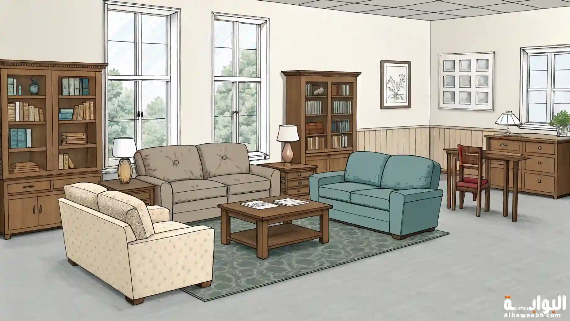 أنواع الأثاث المناسبة للمساحة