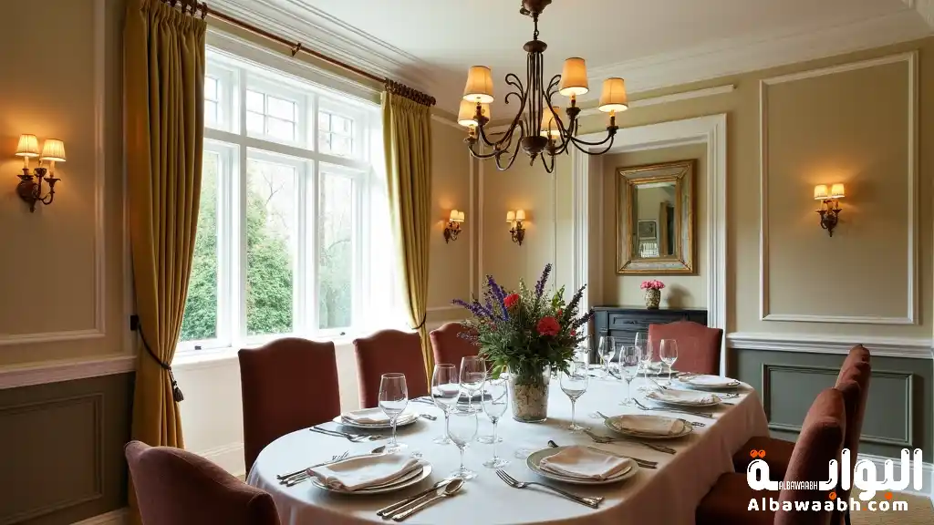 تنسيق الألوان في غرفة الطعام