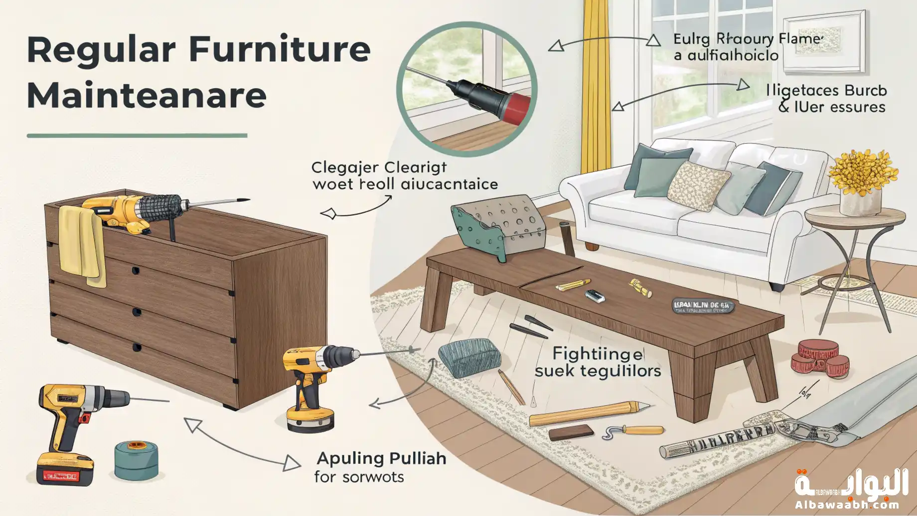 صيانة الأثاث بشكل دوري