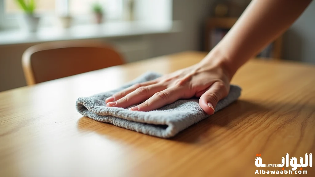 تنظيف الأثاث الخشبي