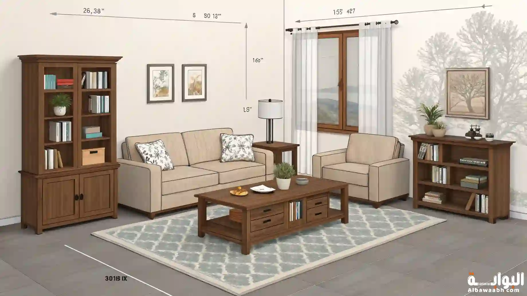 أنواع الأثاث المناسبة للمساحة