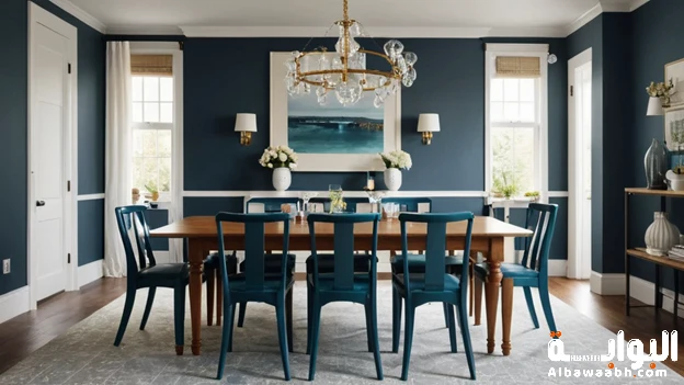 تنسيق الألوان في غرفة الطعام
