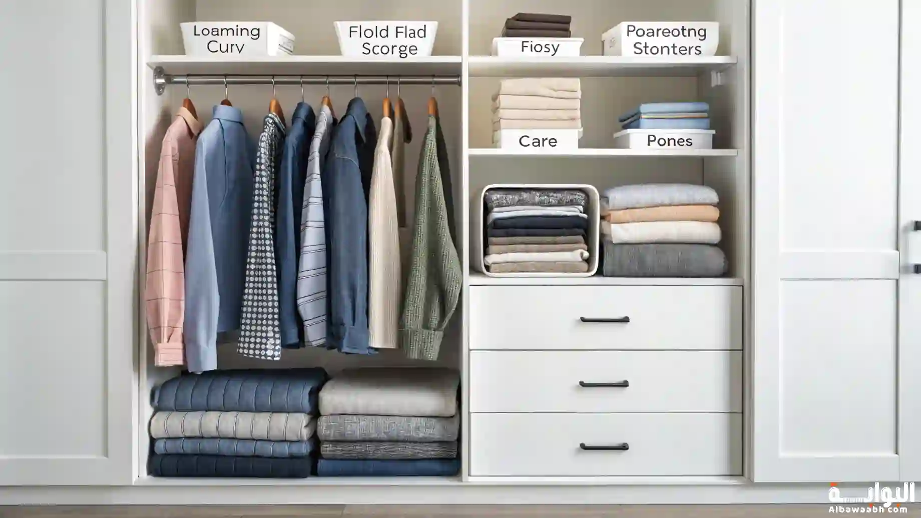 تخزين الملابس بشكل أنيق