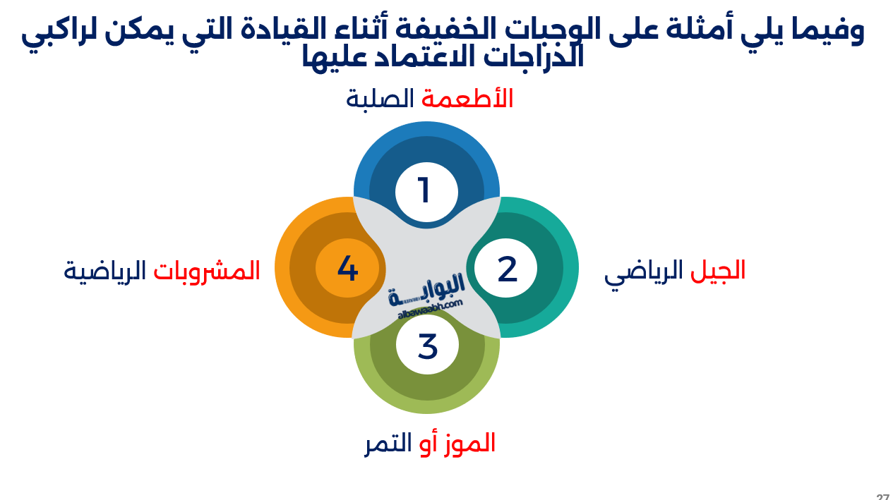 تغذية راكبي الدراجات