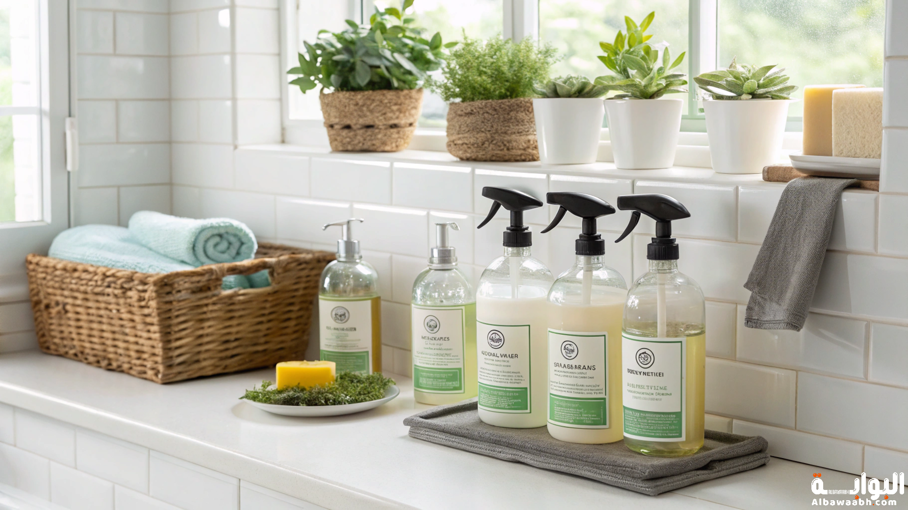 تنظيف الحمام بمنتجات طبيعية