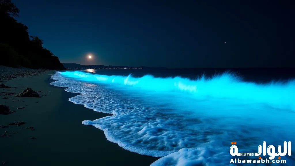 الضوء الأزرق في البحر