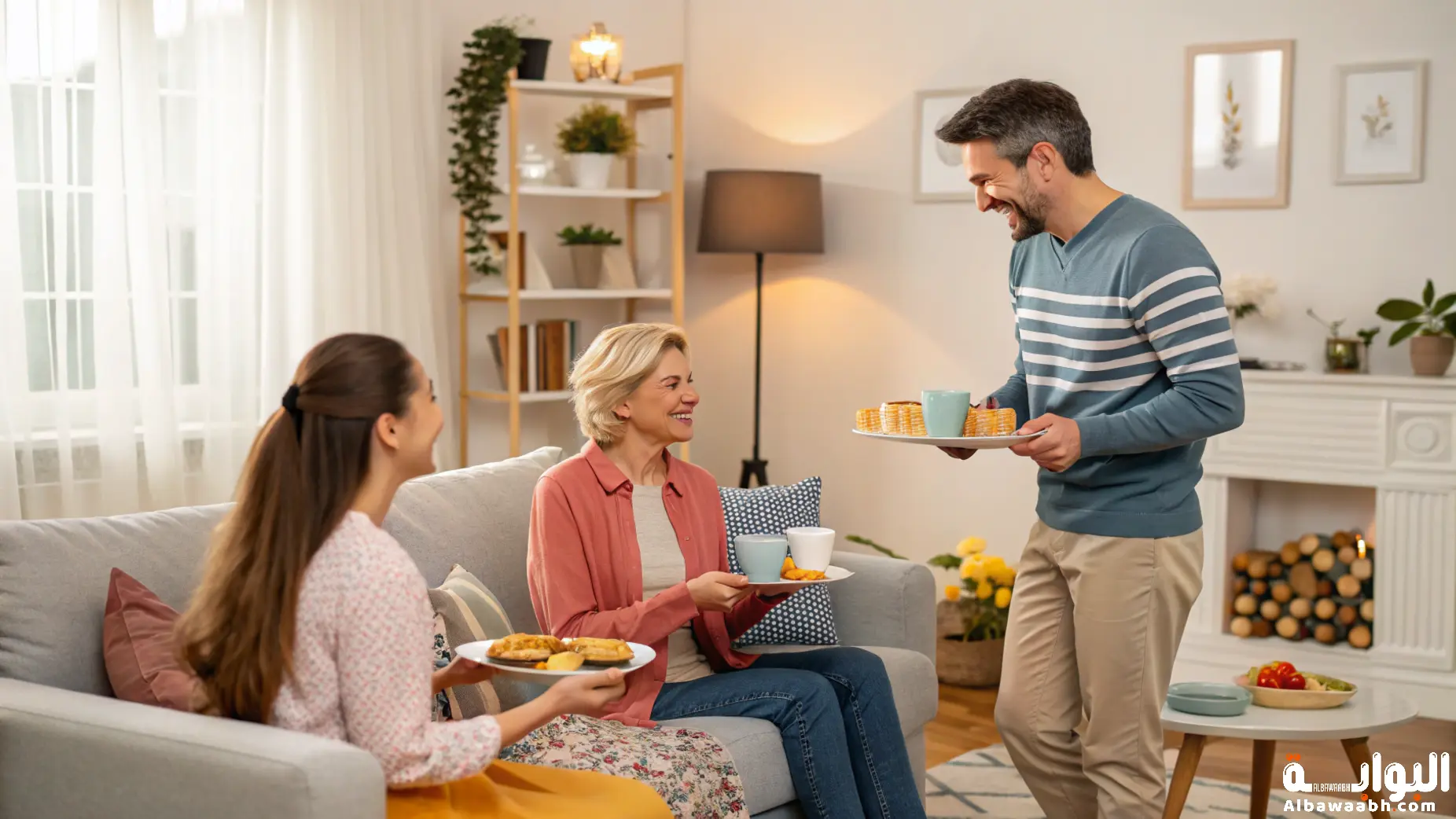 استقبال الضيوف في المنزل