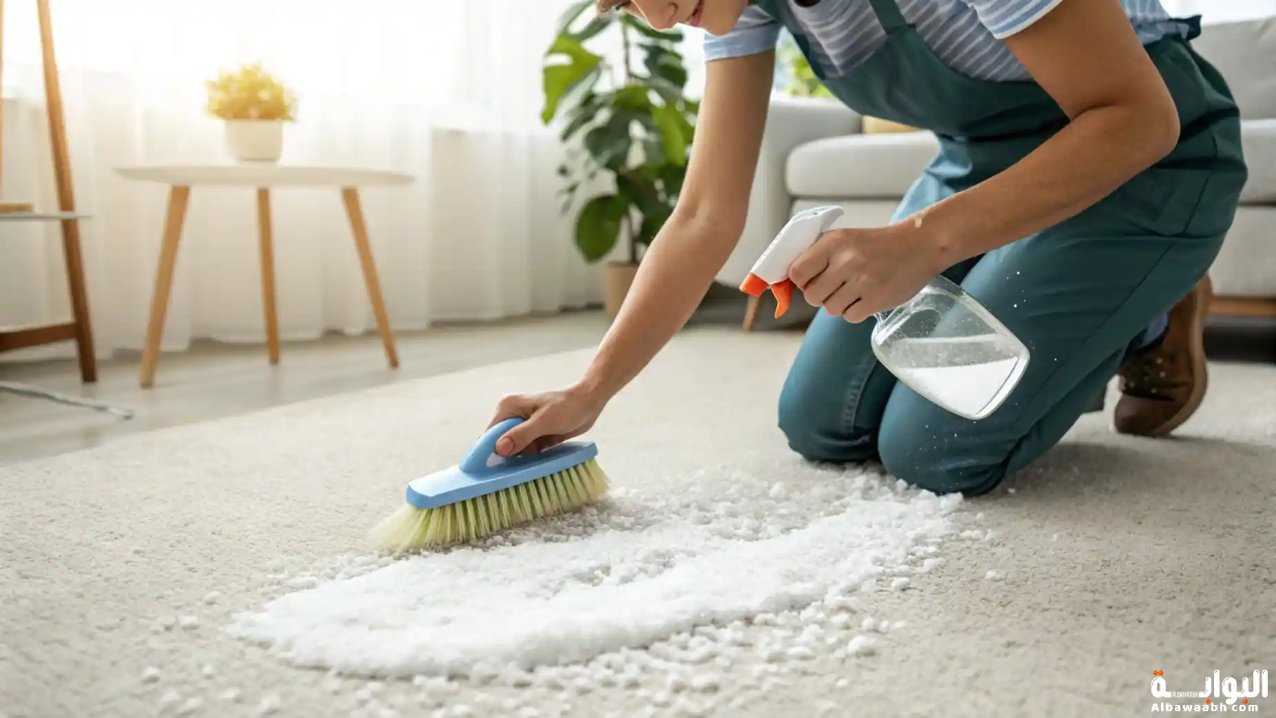 تنظيف السجاد بطرق طبيعية