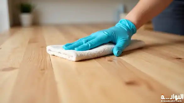 تنظيف الأسطح الخشبية