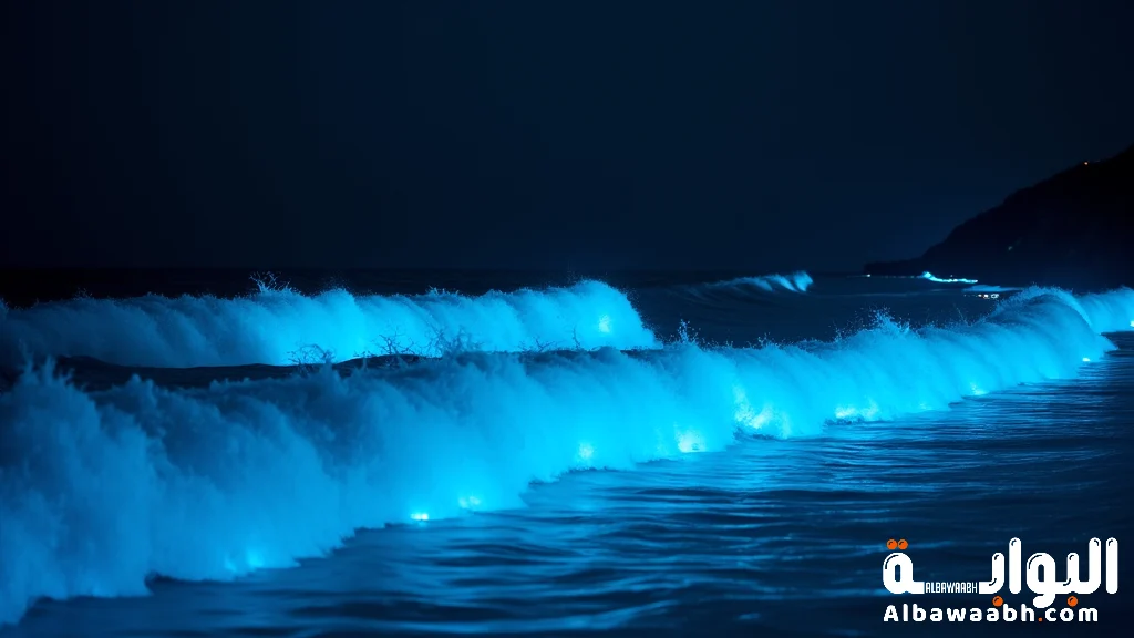 الضوء الأزرق في البحر