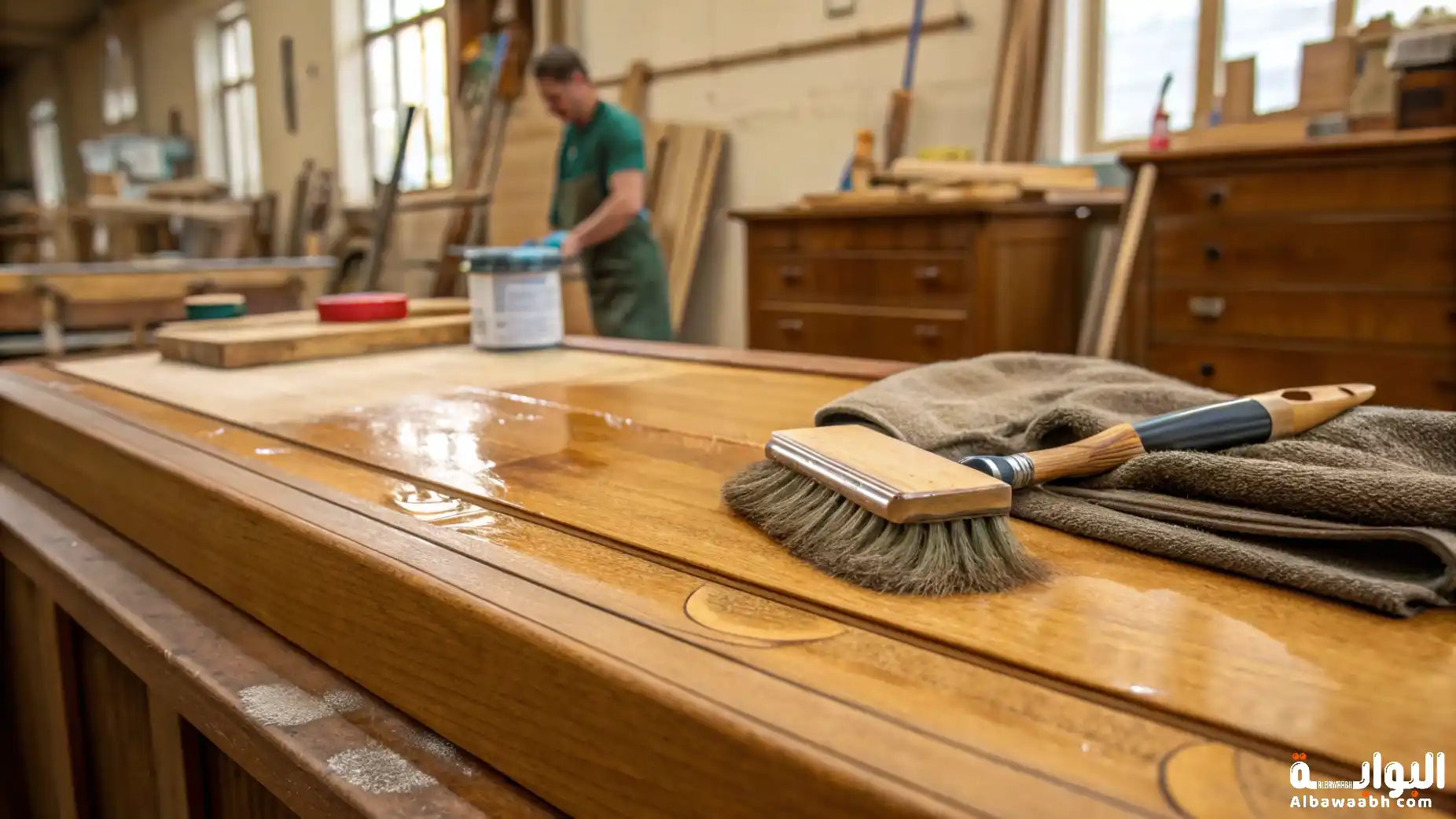 تنظيف الأسطح الخشبية