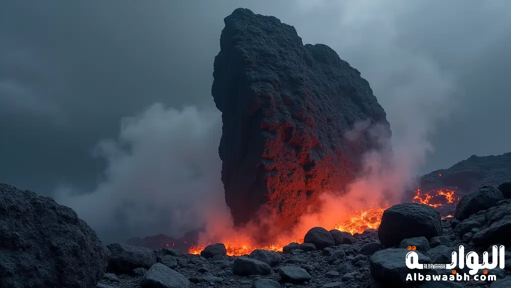 حجر البازلت الطائر 