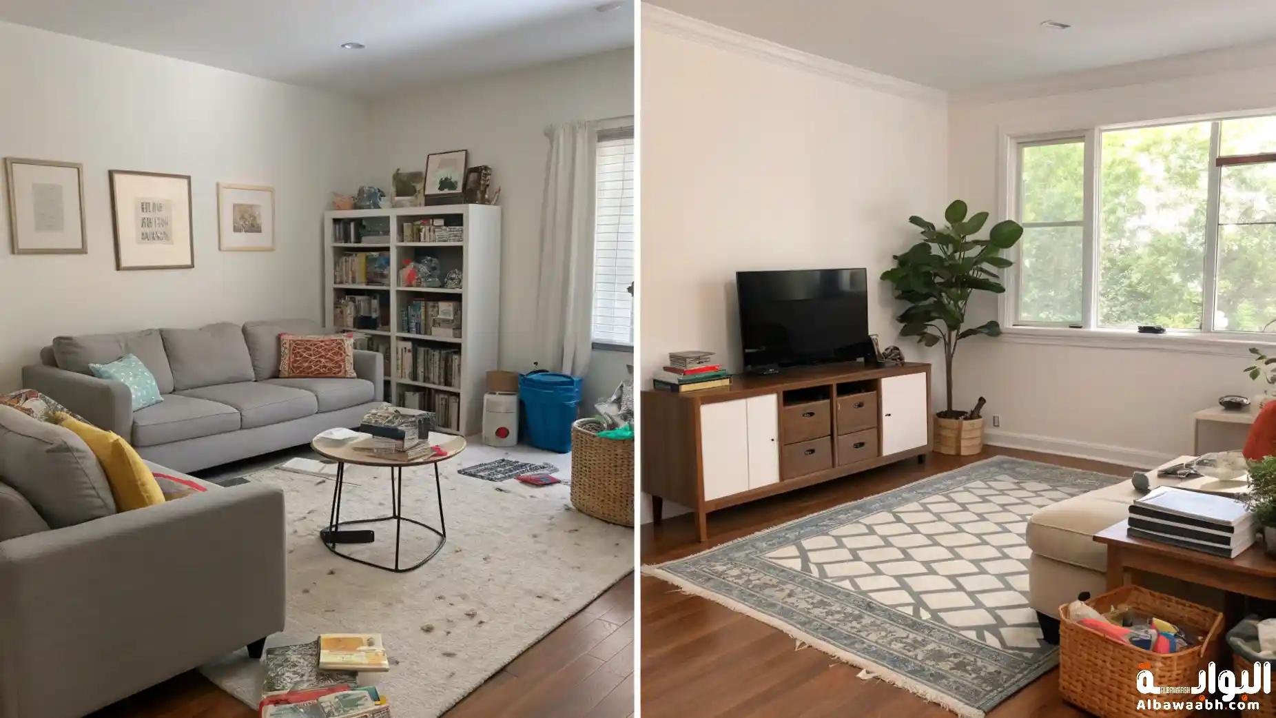 التخلص من الفوضى في غرف المعيشة