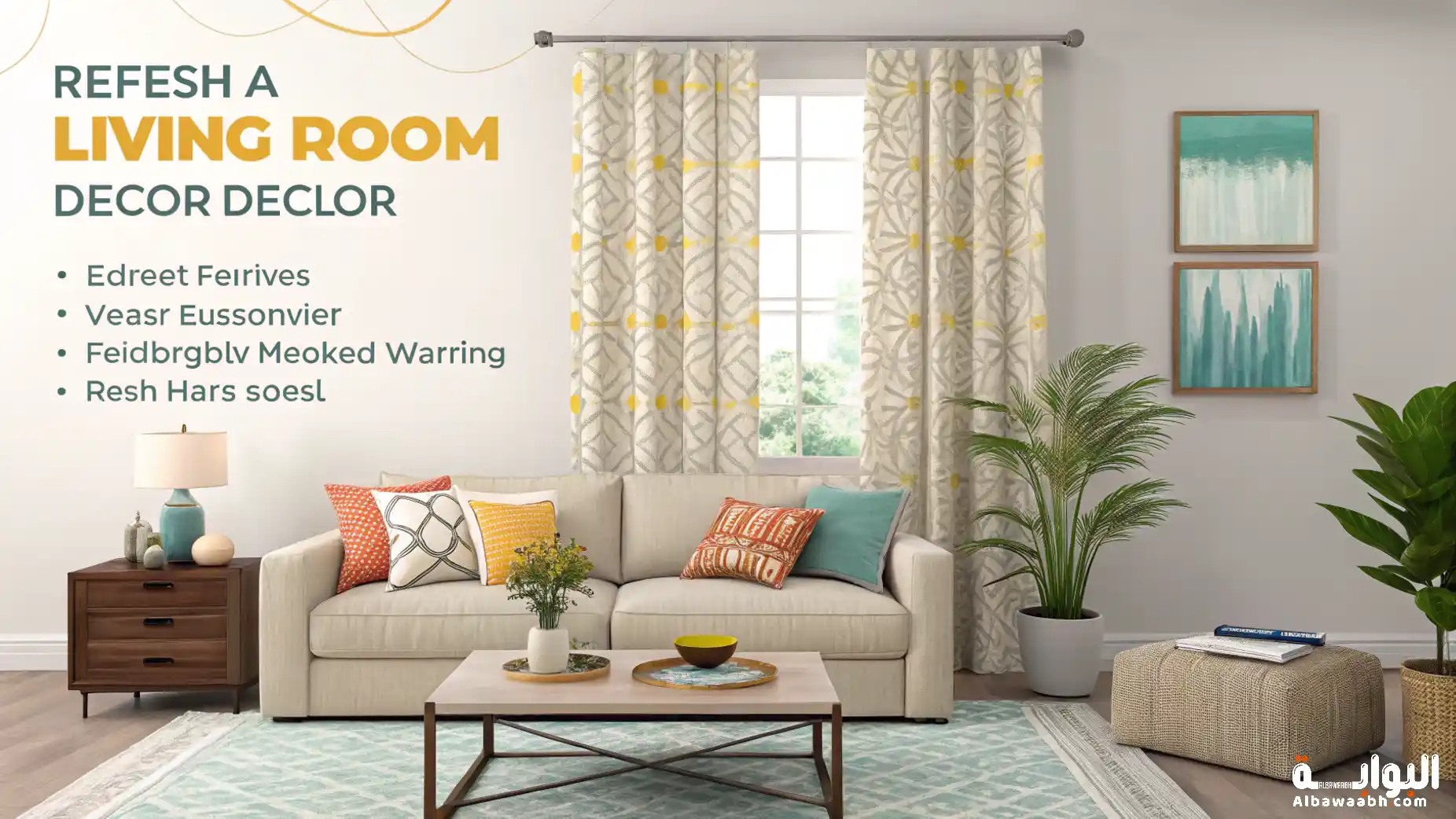 تجديد ديكور غرفة المعيشة